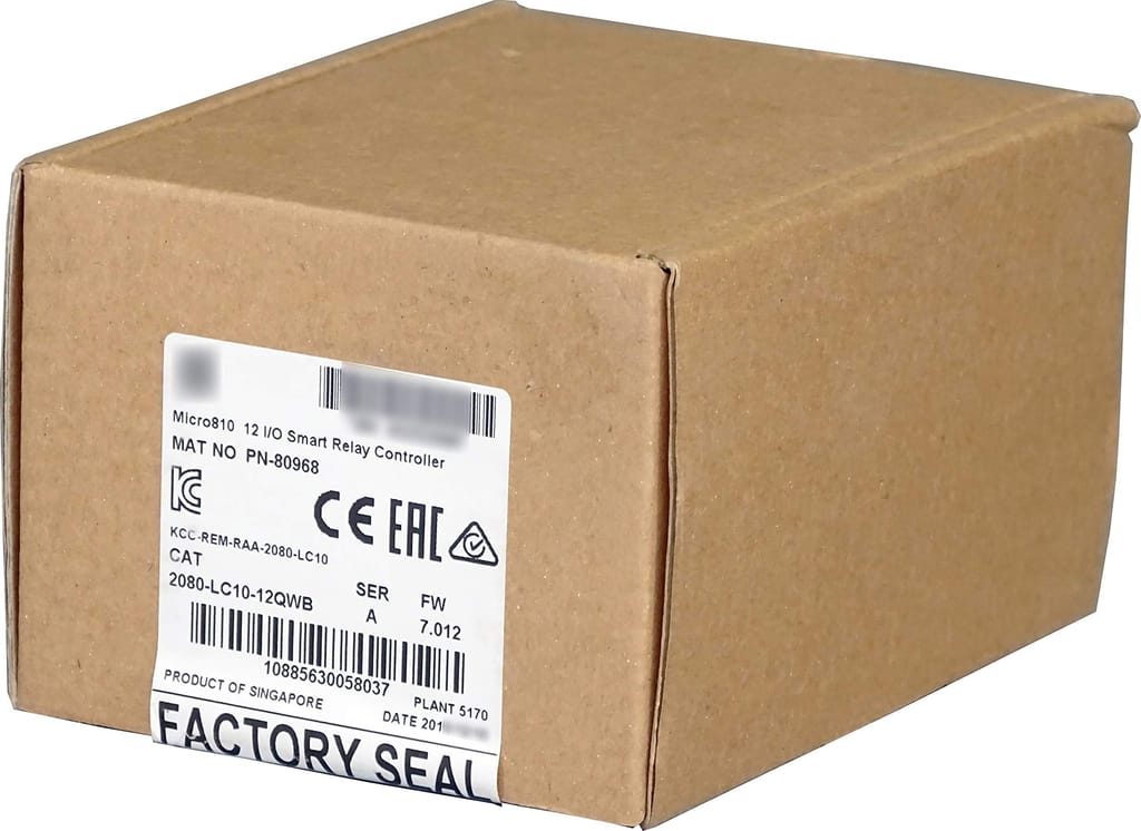 NEW Allen Bradley 2080-LC10-12QWB Micro810 Controller 8 IN 24VDC 4AIN 0-10V 4RLY 24V PWR Micro810 12 VO Smart Relay Controller with factory seal view 2