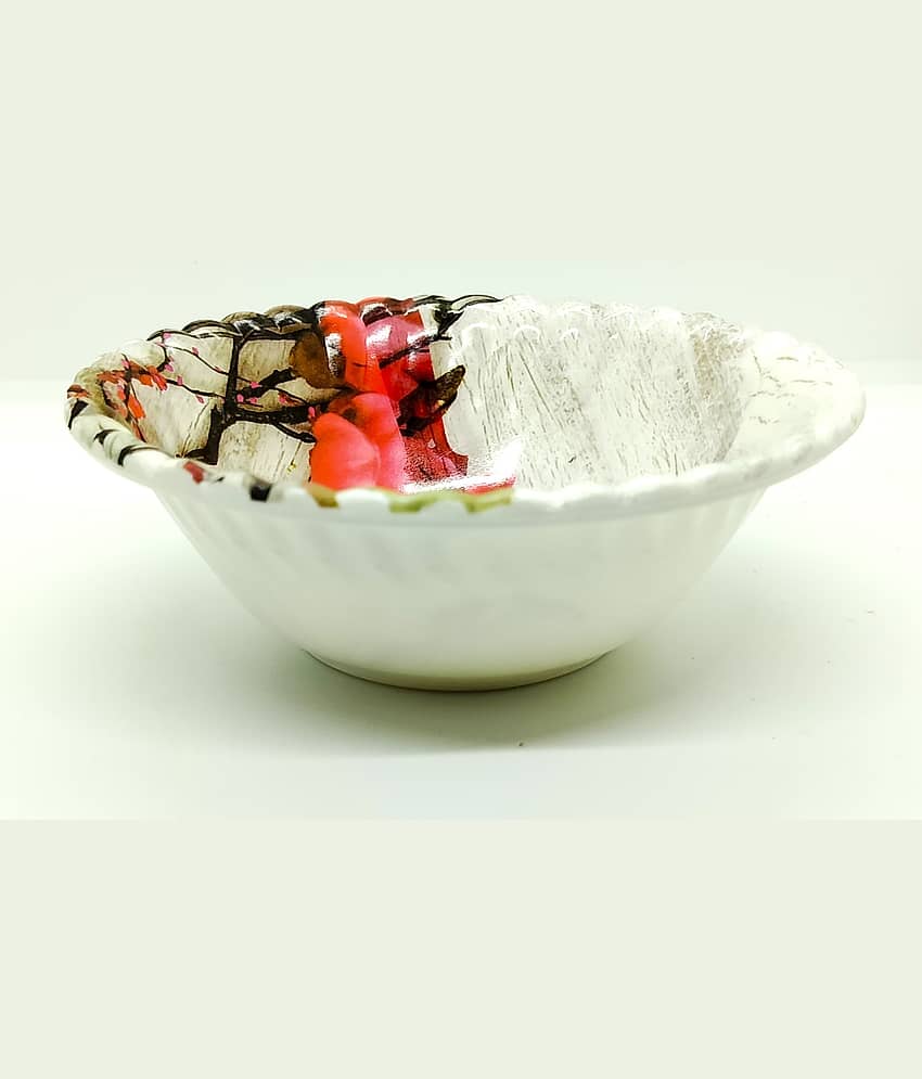 Laserbot Serving Bowl (5 X 2" INCH) Melamine Printed Fruit Bowl 7 cm ( Set of 6 ) Red view 2