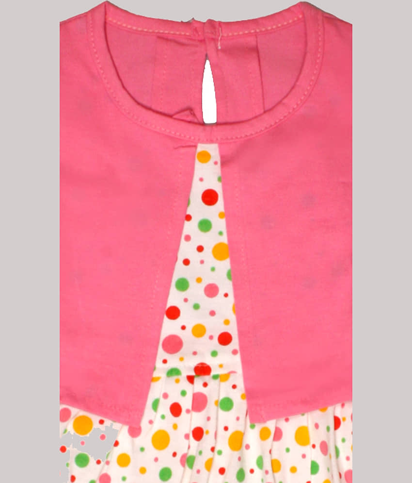 TRITI Pack of 1 Baby Girls Cotton Frock ( Pink ) view 2