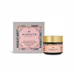 Jivanta Herbal D-Tan Body Polisher 60g Tan Removal Scrub Radiant Glow D-Tan Scrub for Body All Skin Types