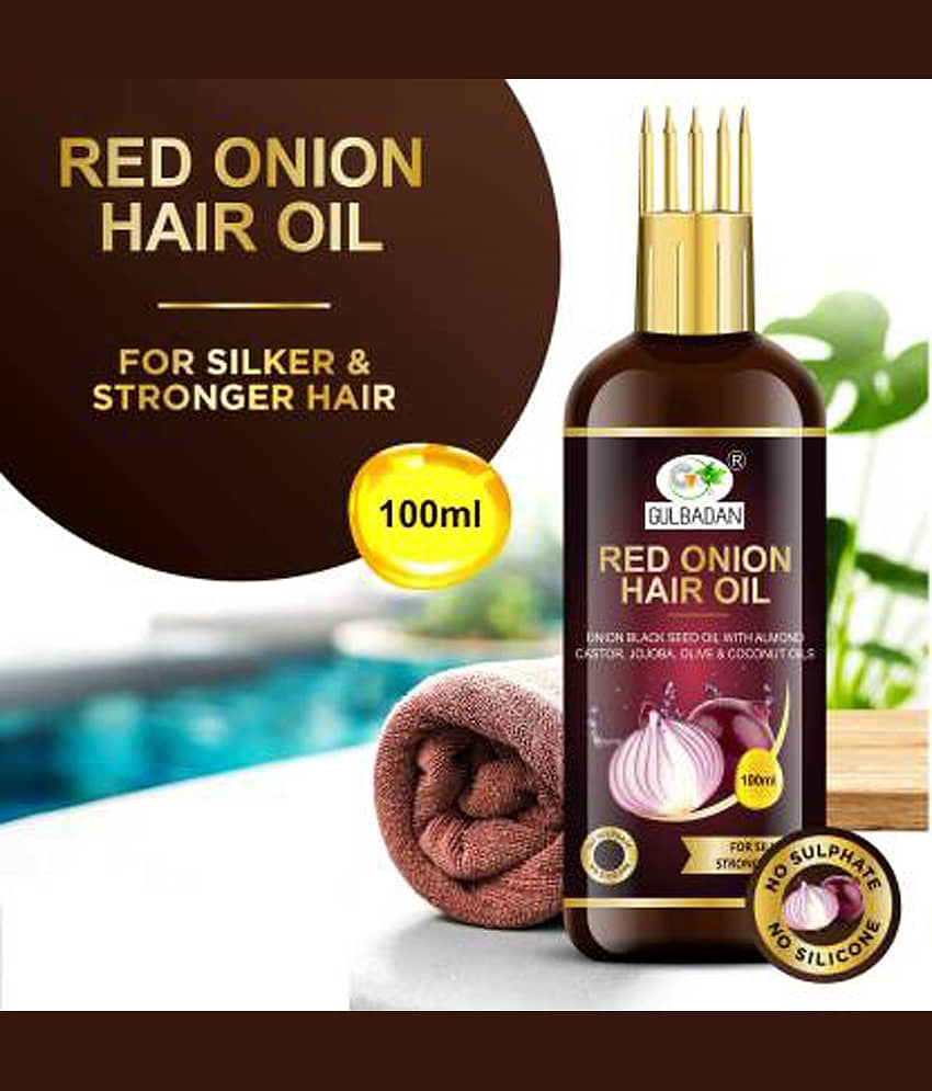 GULBADAN Onion Black Seed Hair Oil WITH COMB 100 mL Pack of 2 view 2