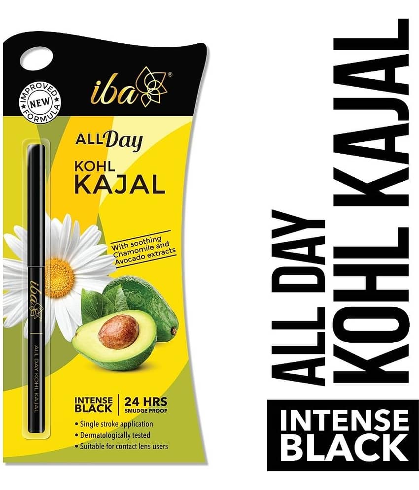 Iba All Day Kohl Kajal Jet Black 0.30g , 24 Hr Long Stay , Smudge Proof & Waterproof, (Pack of 2) view 2