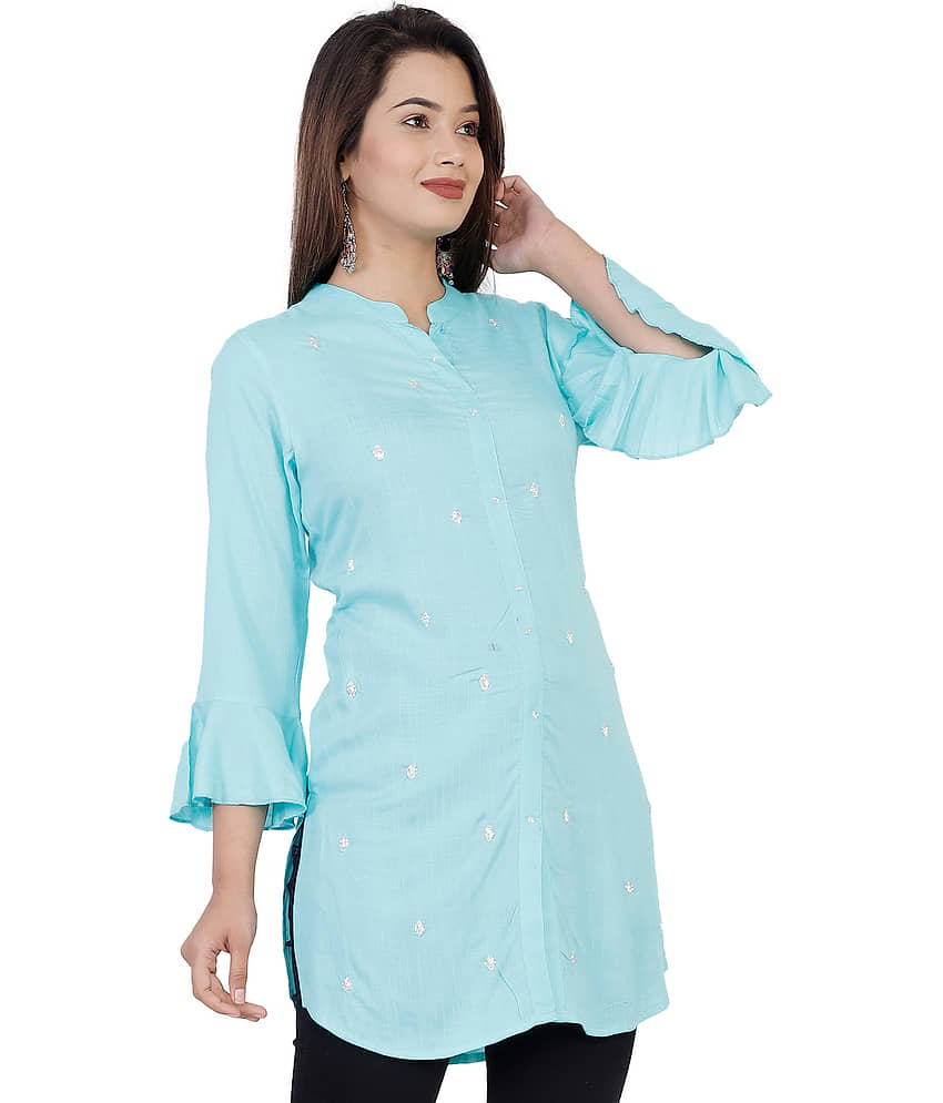 Rayon Short Kurti For Women (Pack of 1) view 2
