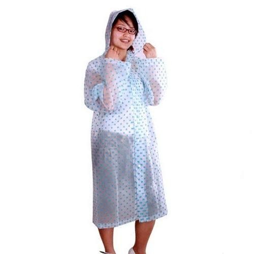 Stylish Waterproof Polka Print Raincoat for Women view 2