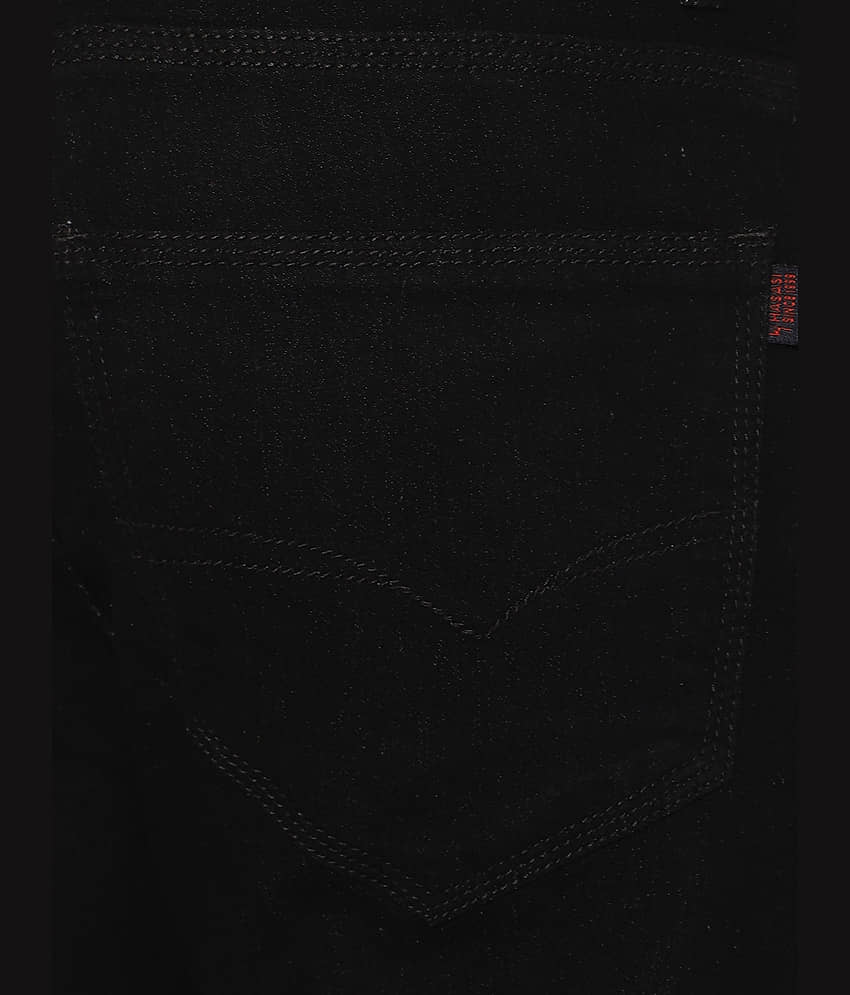 HJ HASASI - Black Cotton Blend Slim Fit Men's Jeans ( Pack of 1 ) view 2