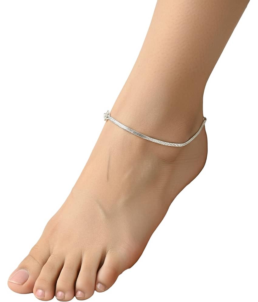 Charms Silver Anklets ( Pack of 1 ) view 2