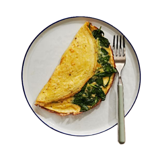 Green Spinach Cheese Omelette Non Veg