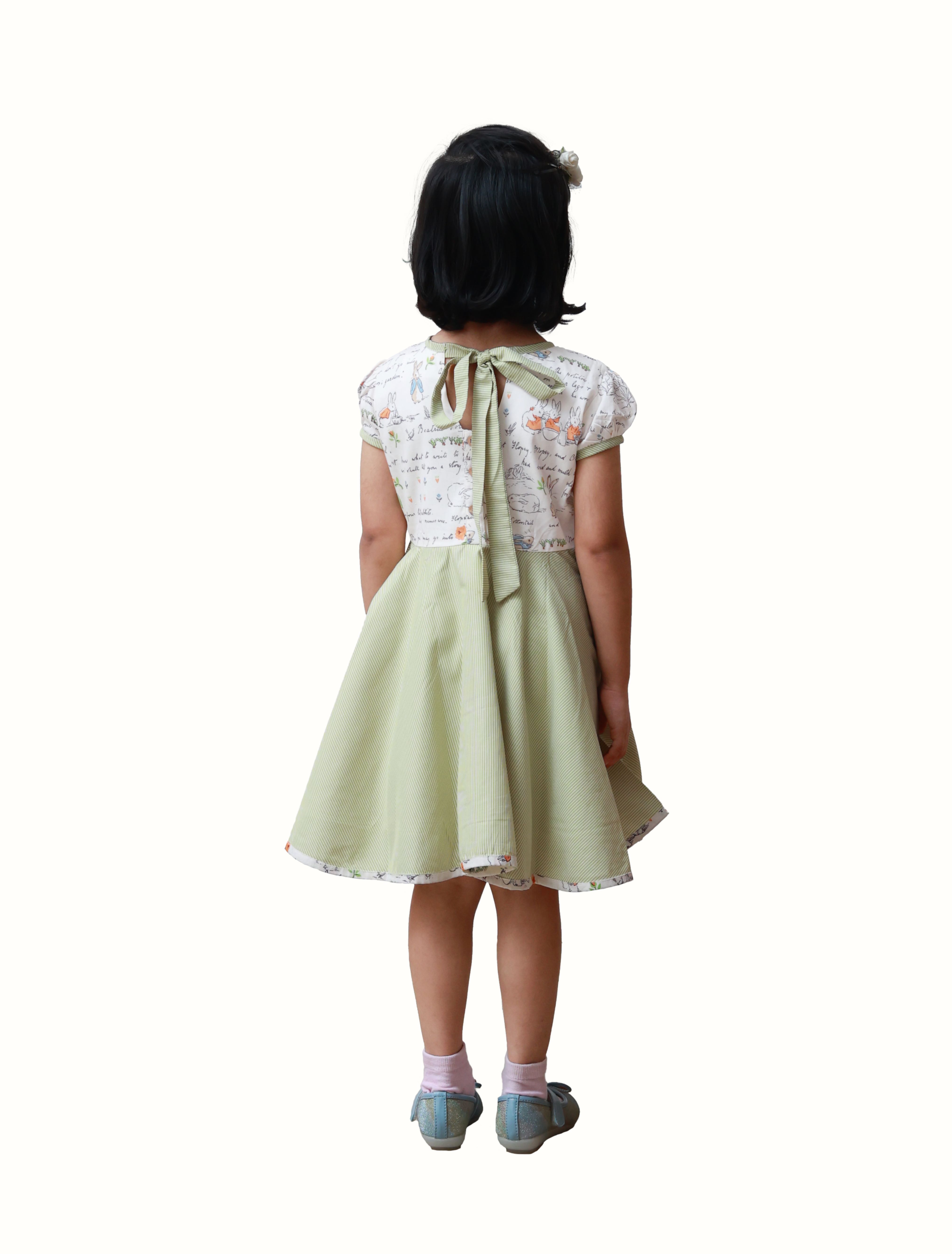 DE CHEVALERiE en Rouge - Scarlett Primrose Frock - Olive Green 6-7 Years view 2