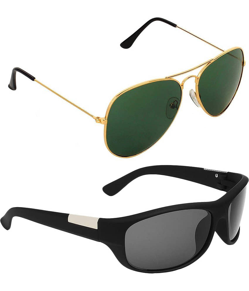 Kanny Devis - Black Wrap Around Sunglasses ( Pack of 2 ) view 2