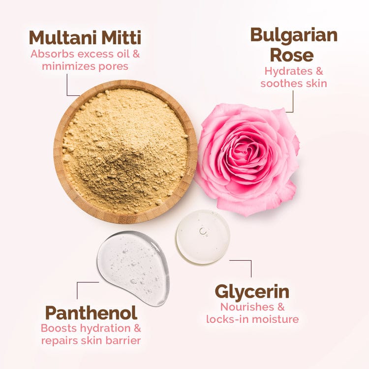 Mamaearth Multani Mitti Oil Balance Face Pack Controls Oil, Minimizes Pores & Gives Radiant Skin (200g) view 2