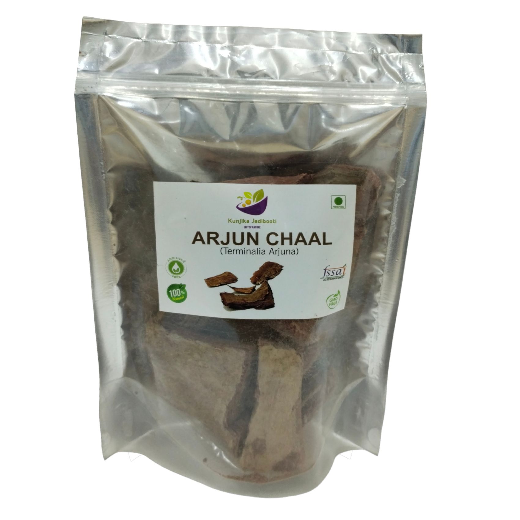 Kunjika Jadibooti Arjun Ki Chaal - Dried- Terminalia Arjuna- Raw | Lowers Bad Cholesterol - 200 gm