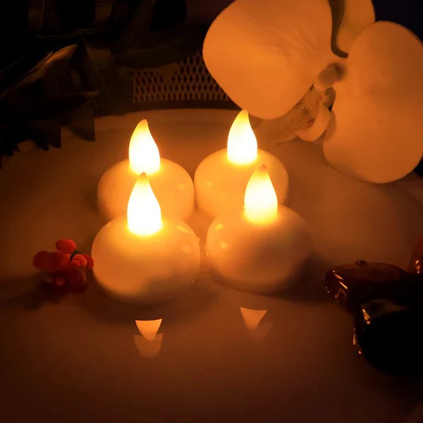 Round LED Flameless Tealight Candles (8 Pcs) view 2