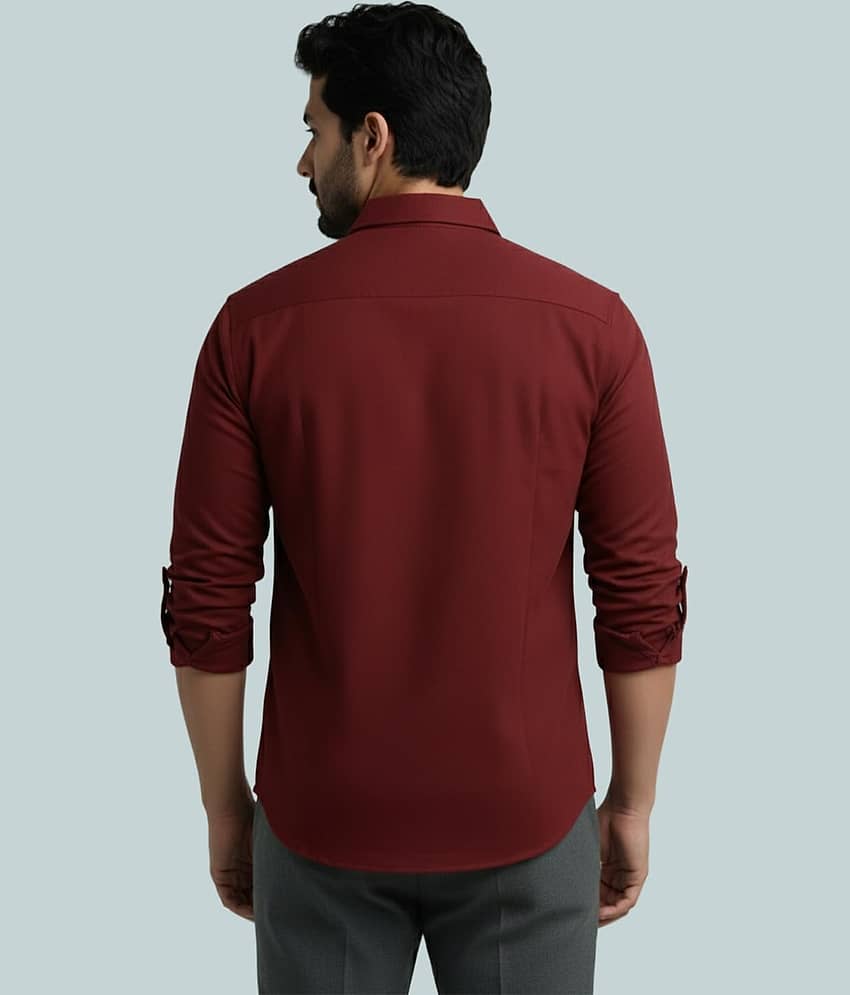 Yugnik Cotton Blend Plain Shirt Style Kurta For Men ( White ) view 2