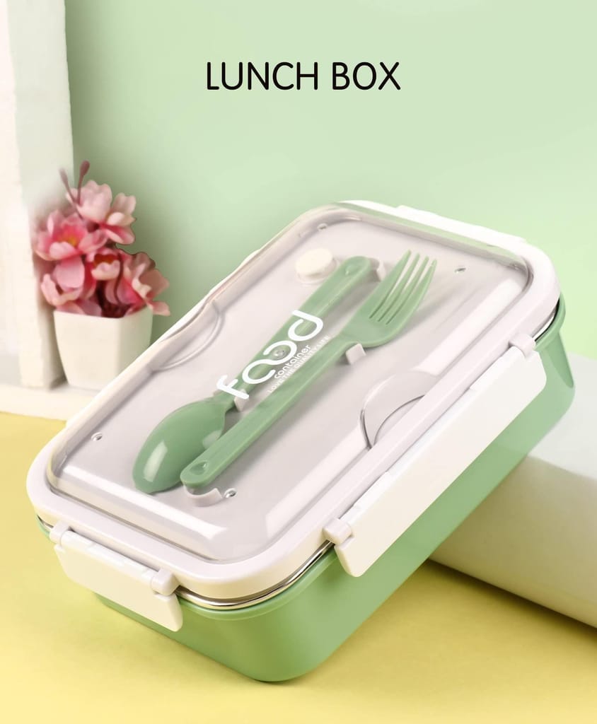 The Ubals Tiffin Box for School, Cartoon Lunch Box with Small Container and Fork School Tiffin Box for Boys, Girls -750 ml.(Cartoon Lunch Box) Pack of 1 view 2