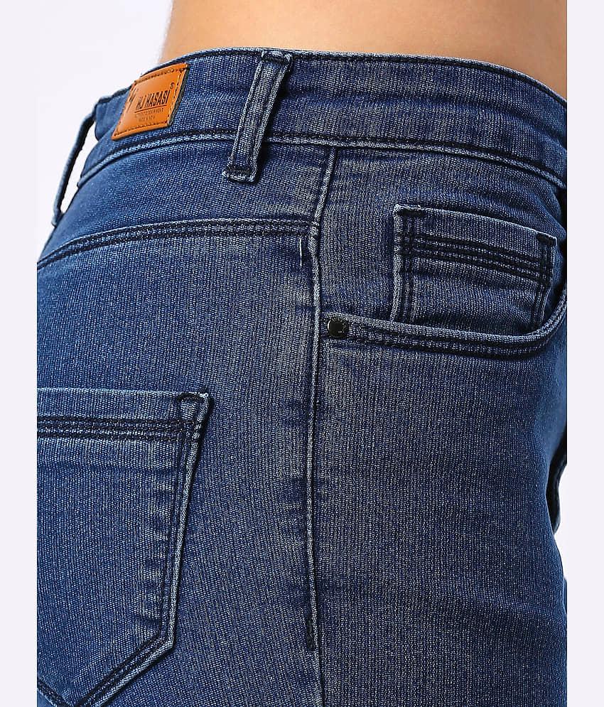 HJ HASASI - Blue Denim Bootcut Women's Jeans ( Pack of 1 ) view 2