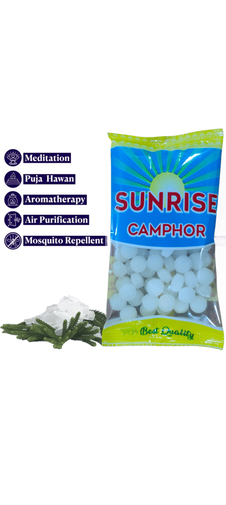 Sunrise Camphor - 100% Organic, Original, Pure, Quality, No Mixing view 2