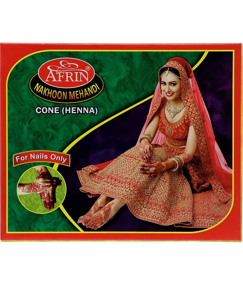 Afrin Nails Cone (Big) Natural Henna 14 g Pack of 12