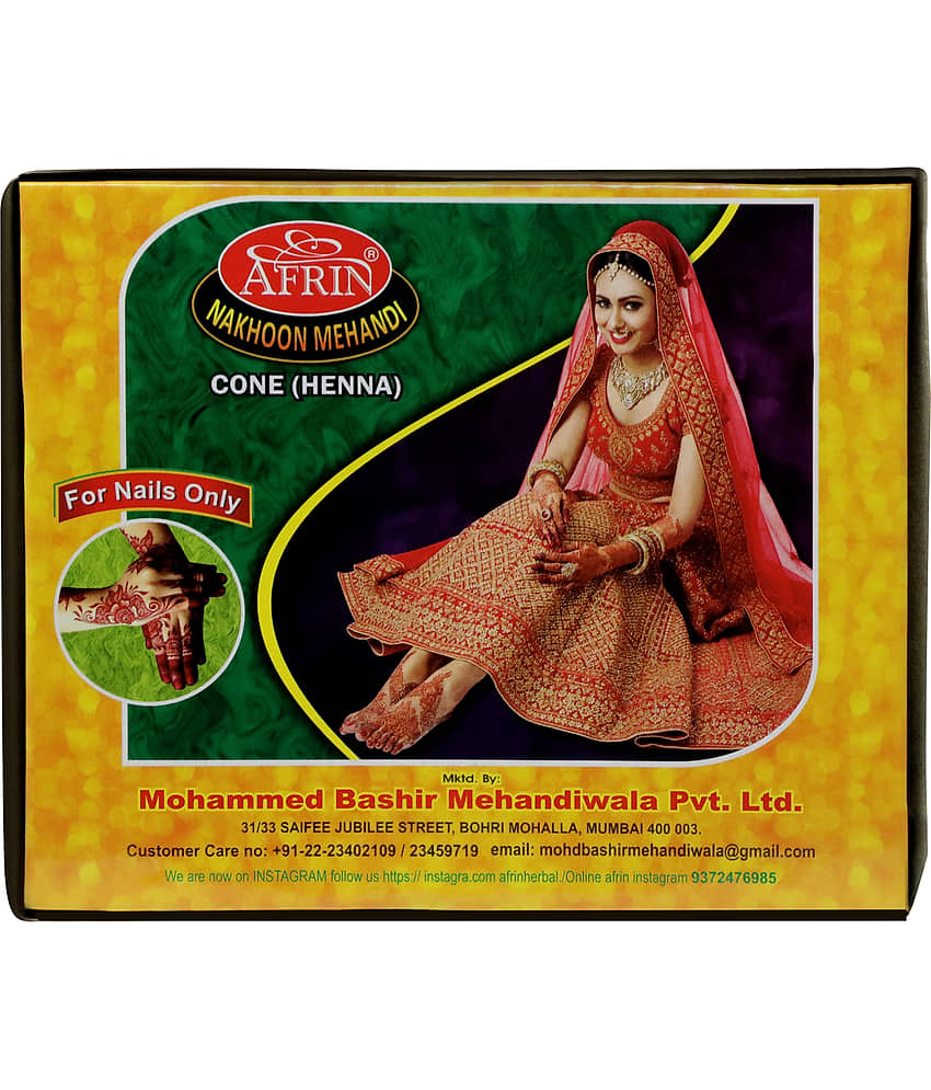 Afrin Nails Cone (Big) Natural Henna 14 g Pack of 12 view 2