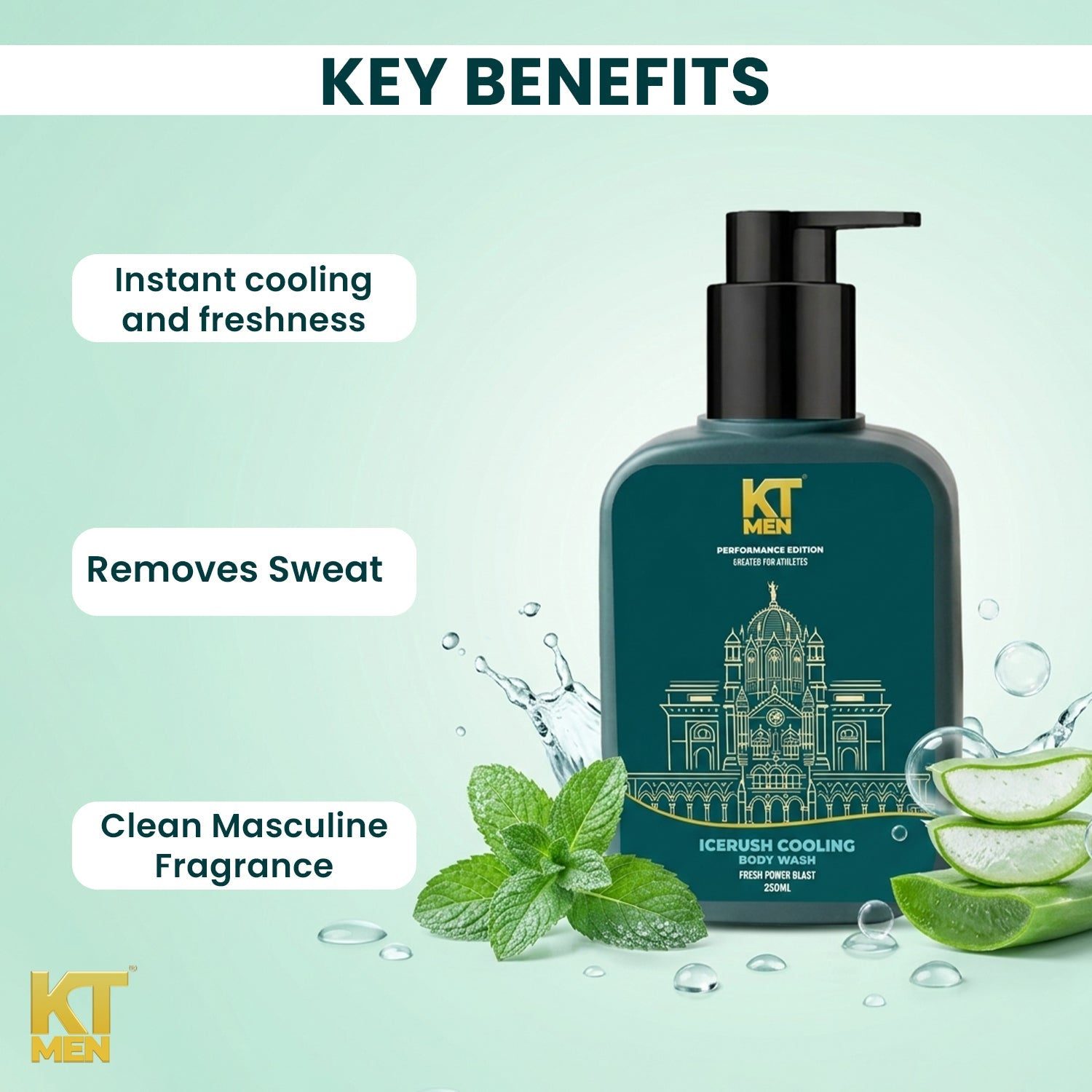 KT Men Ice Rush Cooling Body Wash - 250ml view 2