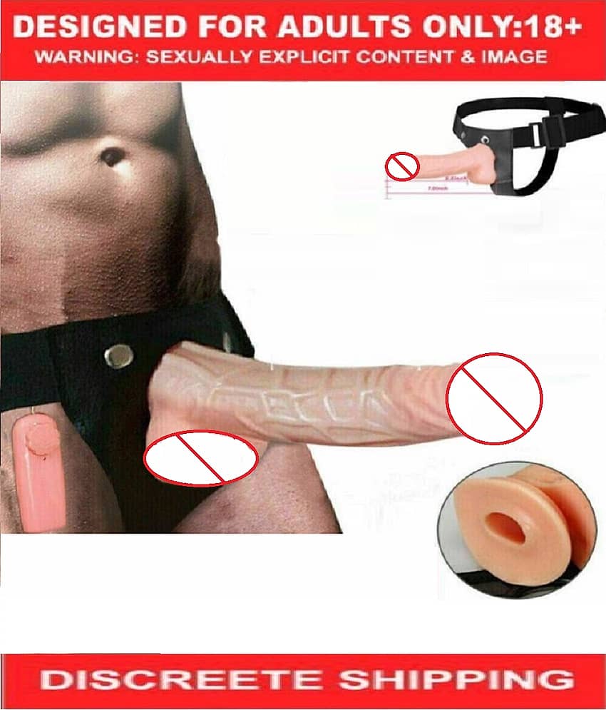 SR ENTERPRISE 7 inch Big Hollow Strap On Dildo with Vibration and belt Female Sex ToySR ENTERPRISE 7 inch Big Hollow Strap On Dildo with Vibration and belt Female Sex Toy view 2