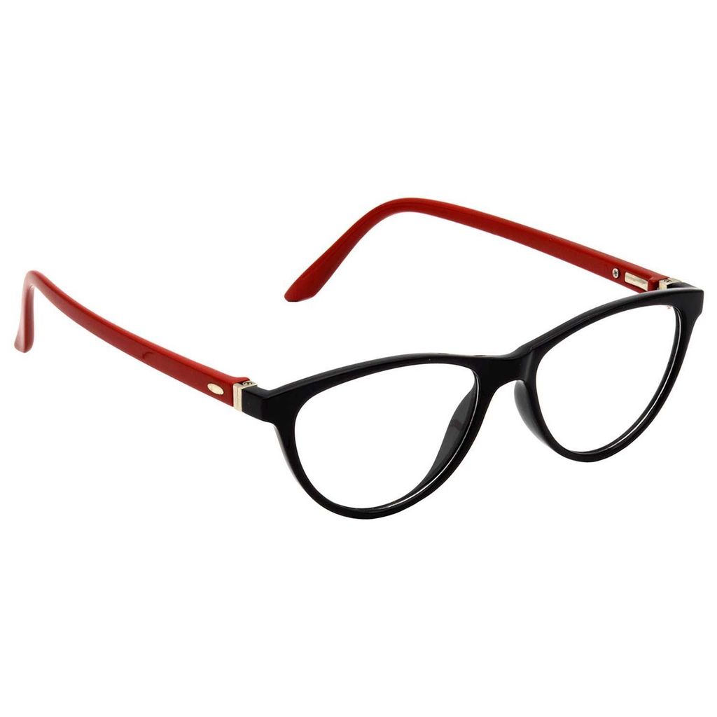 Hrinkar Eye Protection Zero Power Glass for Mobile and Computer with Blue Cut Lenses for Men & Women | Red and Black | HBCT-FRM-BK-RD-13 view 2