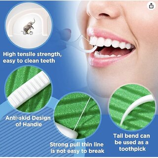 (Pack of 10) Dental Toothpick Flossers Toothpick Cleaners for Oral Care view 2