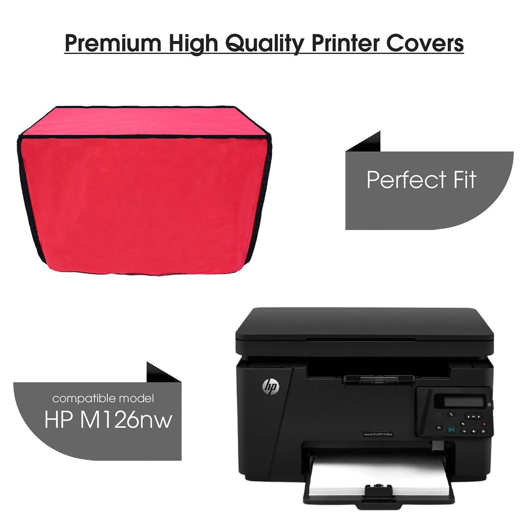 Palap Super Premium Dust Proof Printer Cover for HP M126nw (Red-47 x 41.5 x 30.4 CMs) view 2