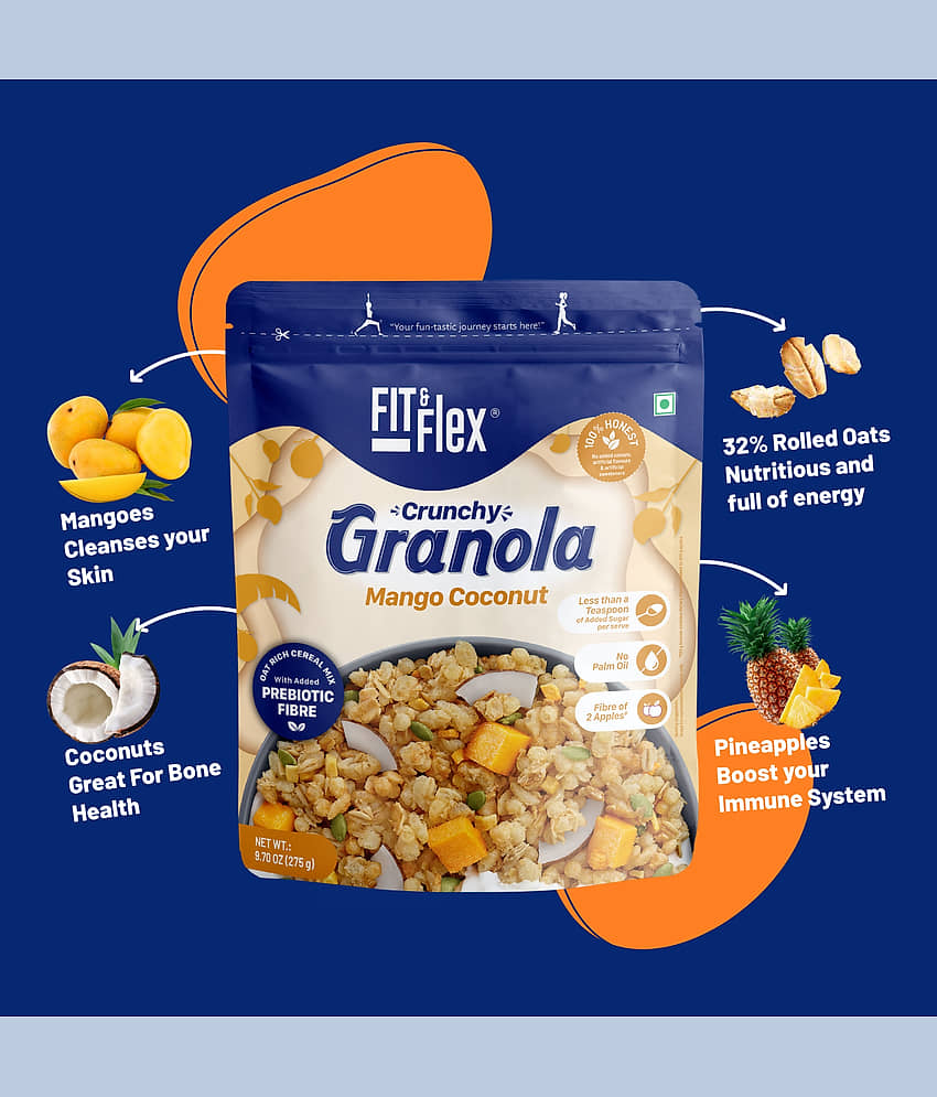 Fit & Flex Mango Coconut Granola 275 gm view 2