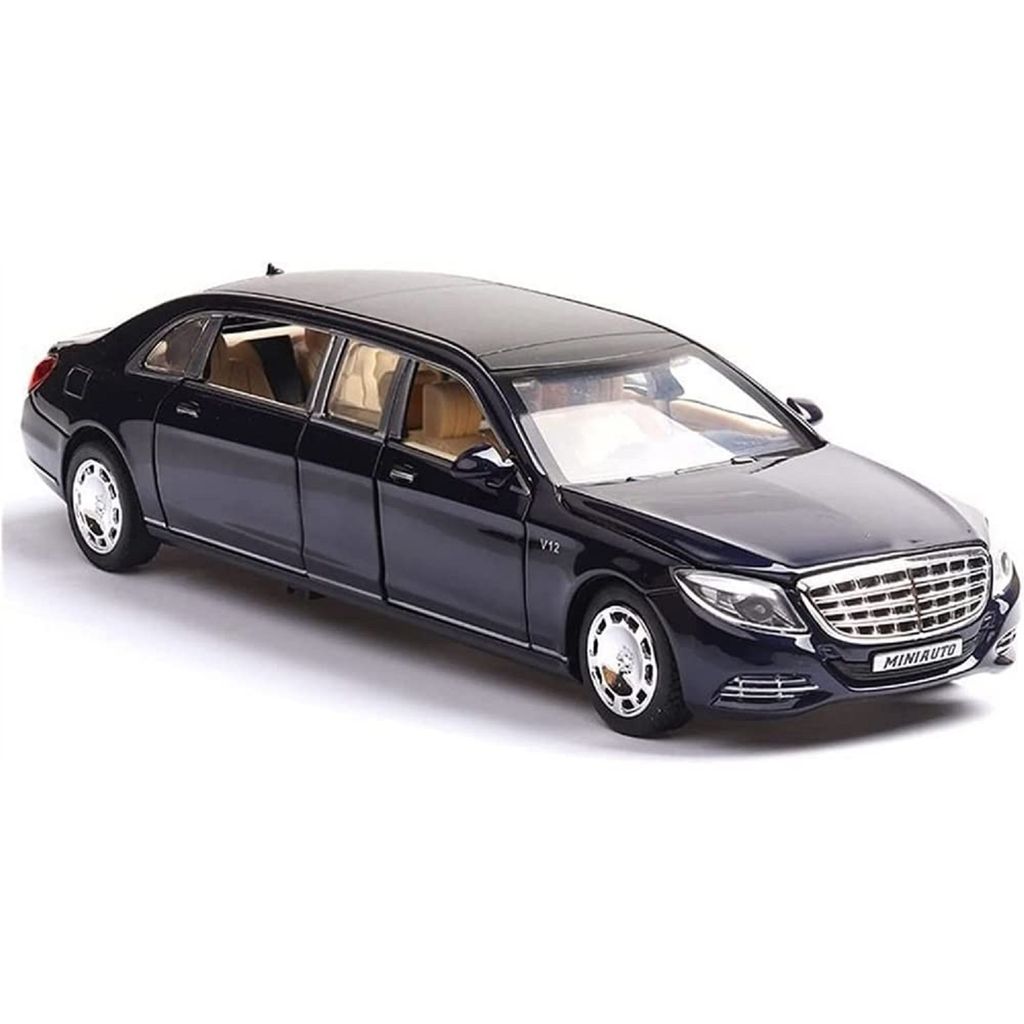 KTRS ENTERPRISE 1:24 Diecast Metal Car Model Maybeach Toy Cars For Kids Pull Back Openable Doors With Light Sound|Multicolor view 2