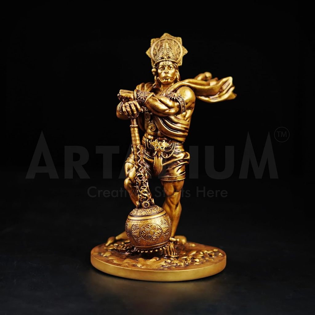 Artarium Bahubali Hanuman Murti,Hanuman Statue, Hanuman Idol for Car Dashboard and Home Decor Pack of 1 view 2