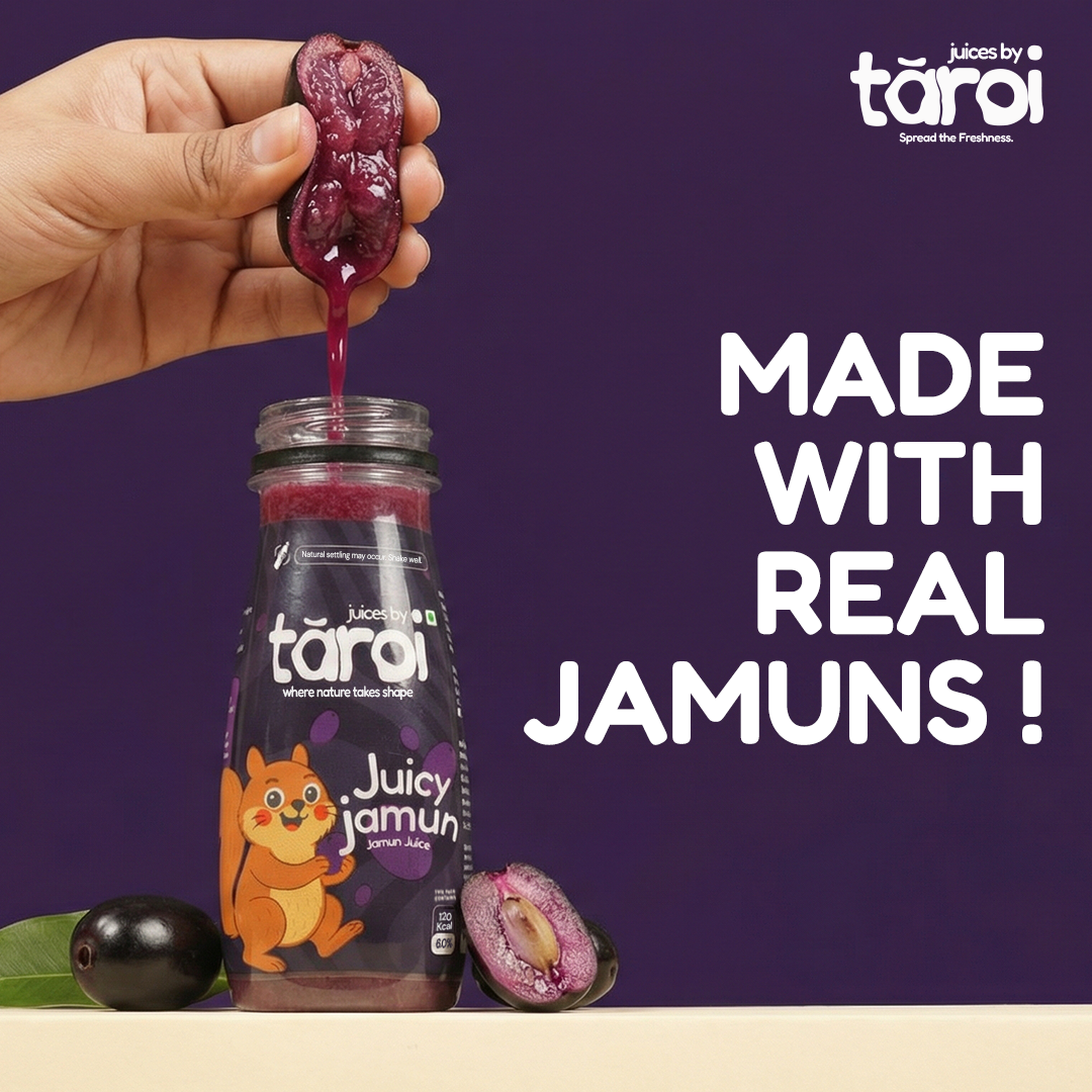 Taroi Jamun Juice – 200 ml | Real Jamun Fruit, No Added Sugar view 2