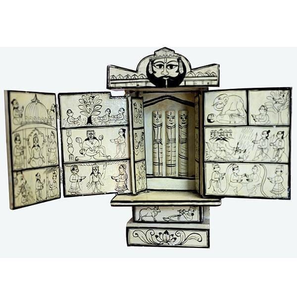 Kavad Box Illustrating Ram and Krishna Story|5" (H)
