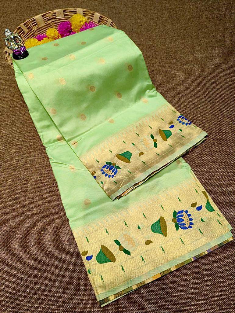 Payal Lotus Border Paithani Soft Tana Silk Sarees
