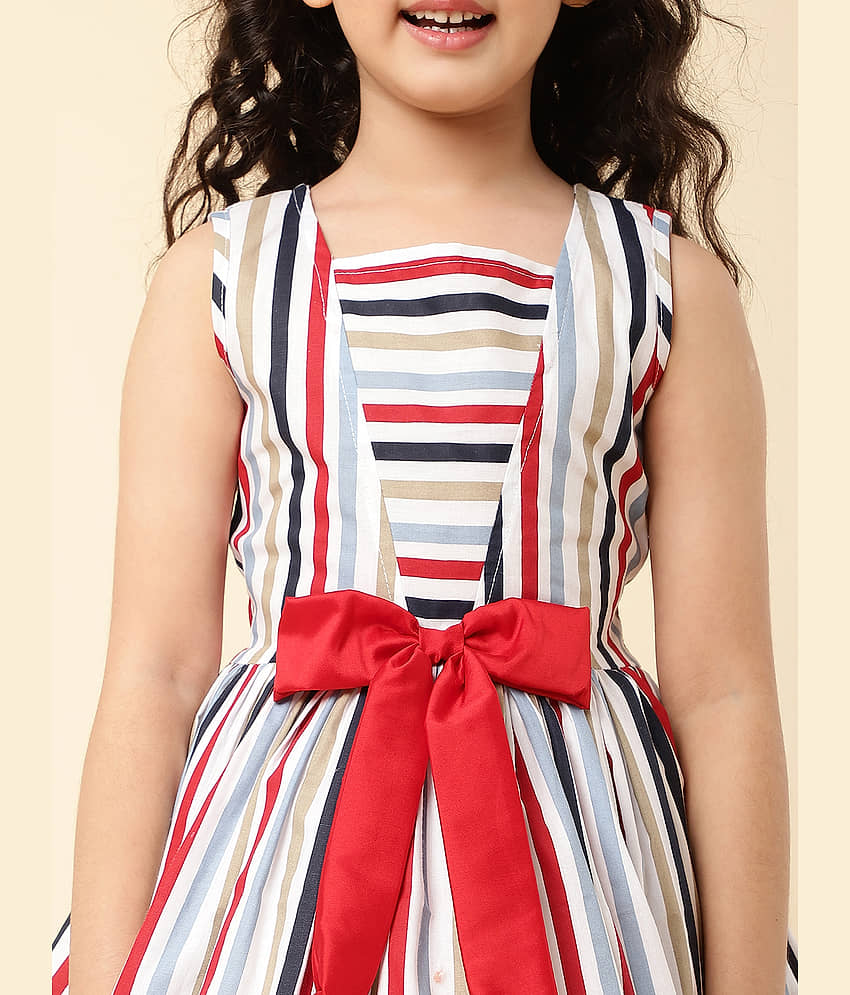 A.T.U.N. Cotton Frock For Girls ( Pack of 1 , Multi ) view 2