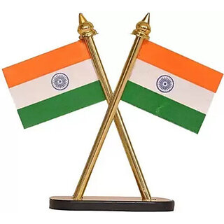 India Double Sided Wind Car Dashboard Flag (Nylon)