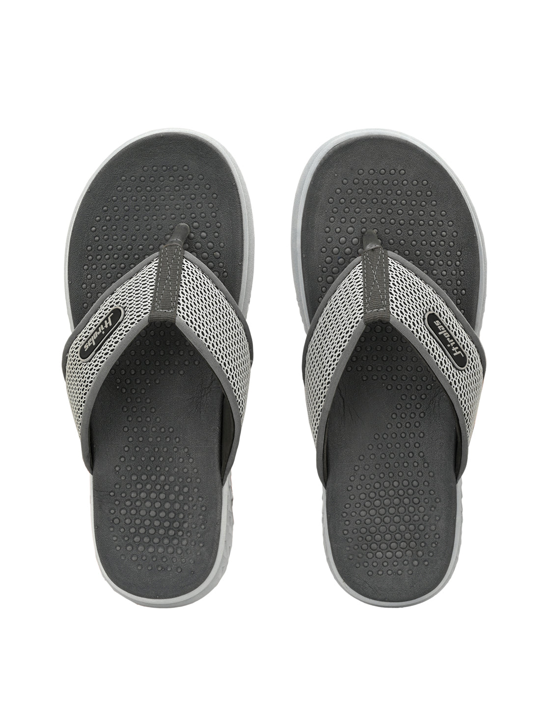 Hirolas® Men's Grey CLOUDWALK | Comfortable | Ultra-Soft | Light-Weight | Shock Absorbent | Bounce Back Technology | Water-Resistant Slippers (HROFF26GRY) view 2