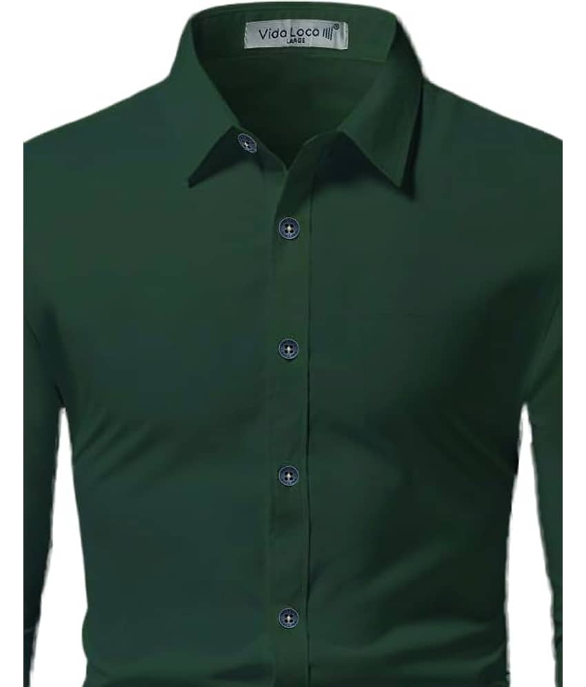 UNI VIBE Cotton Blend Slim Fit Solids Full Sleeves Men's Casual Shirt - Red ( Pack of 1 ) view 2