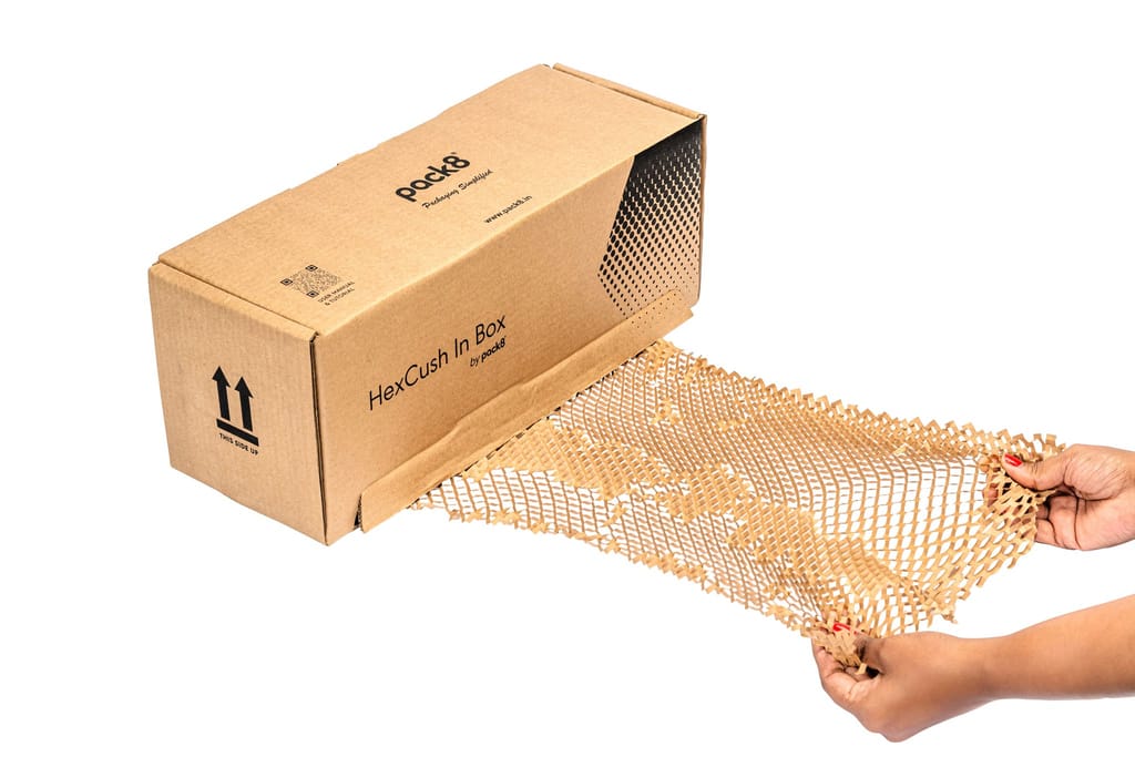 HexCush In Box – Honeycomb Packaging Paper Bubble Wrap by Pack8® view 2