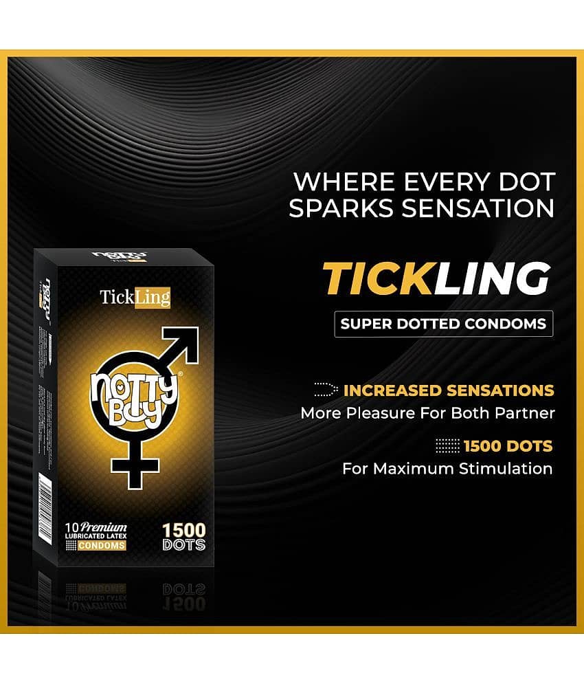 NottyBoy Multi Textured Ribbed Dotted Contour and Super 1500 Dots Condoms - 20 Units view 2