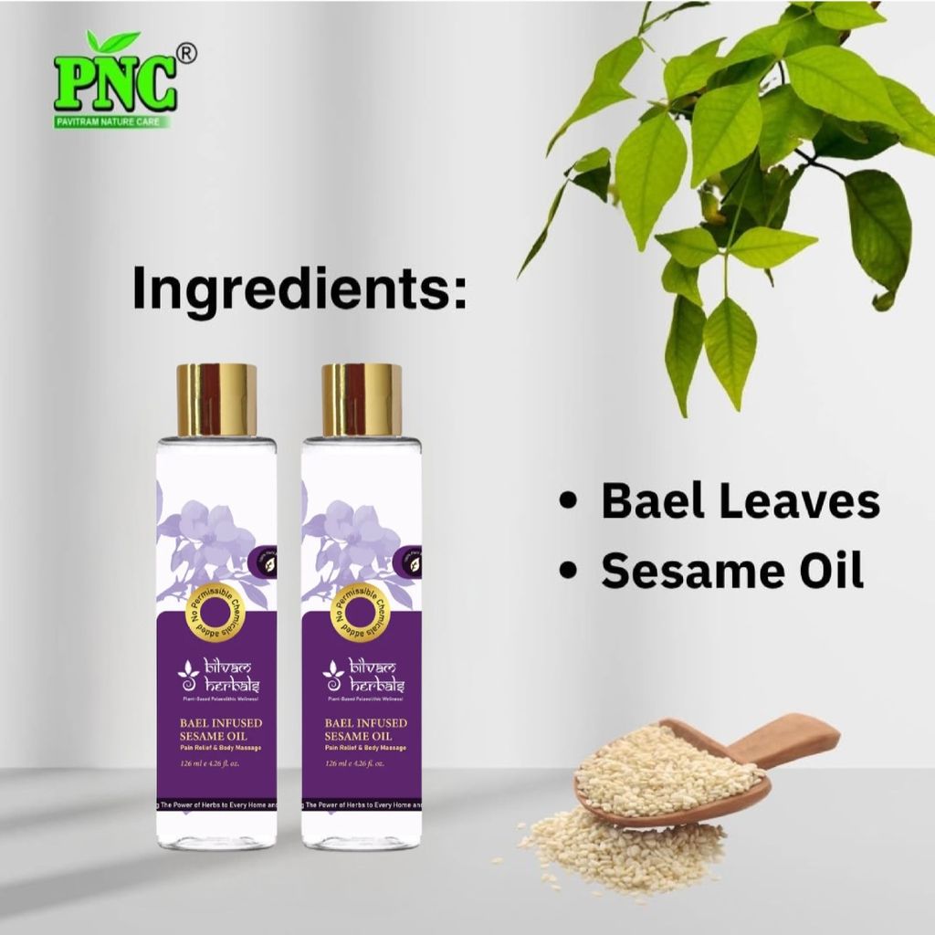 PNC-Beal Infused Seasame Oil 120ml. Way To Body Pain Relief Management
