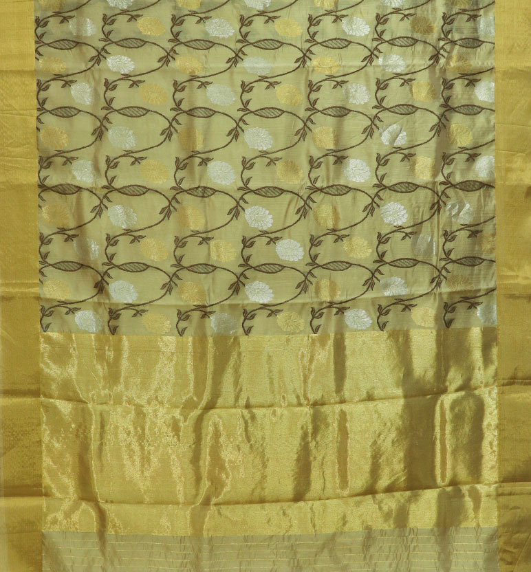 Handloom Chanderi Silk Saree view 2