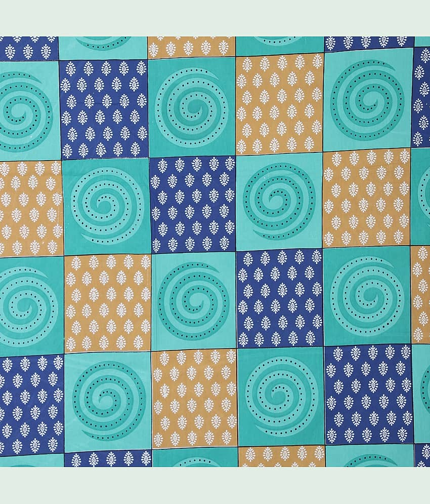 PETROSOLY Cotton 1 Double King Bedsheet with 2 Pillow Covers ( Blue ) view 2