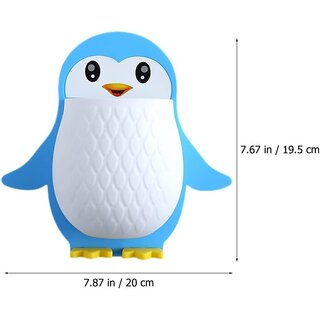 Penguins Shape Toothbrush Holder Plastic Stand for Toothpaste, Comb, Brush, Cream set of 1 view 2