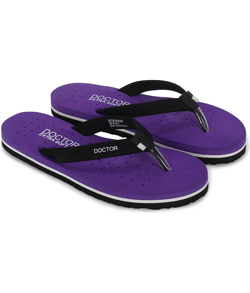 DOCTOR EXTRA SOFT - Purple Women's Thong Flip Flop view 2