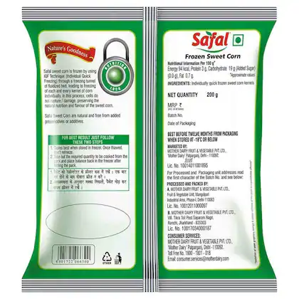 Safal Sweet Corn, 200 Gm view 2