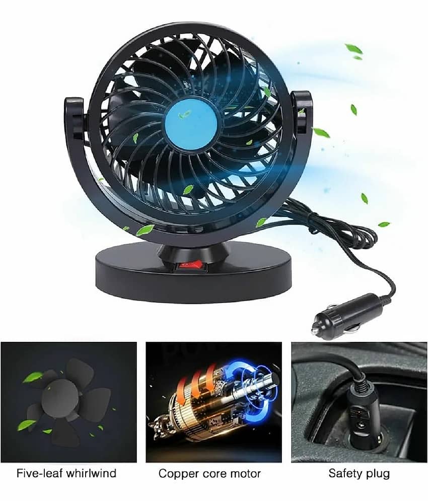 PENYAN Dashboard Fan Black view 2