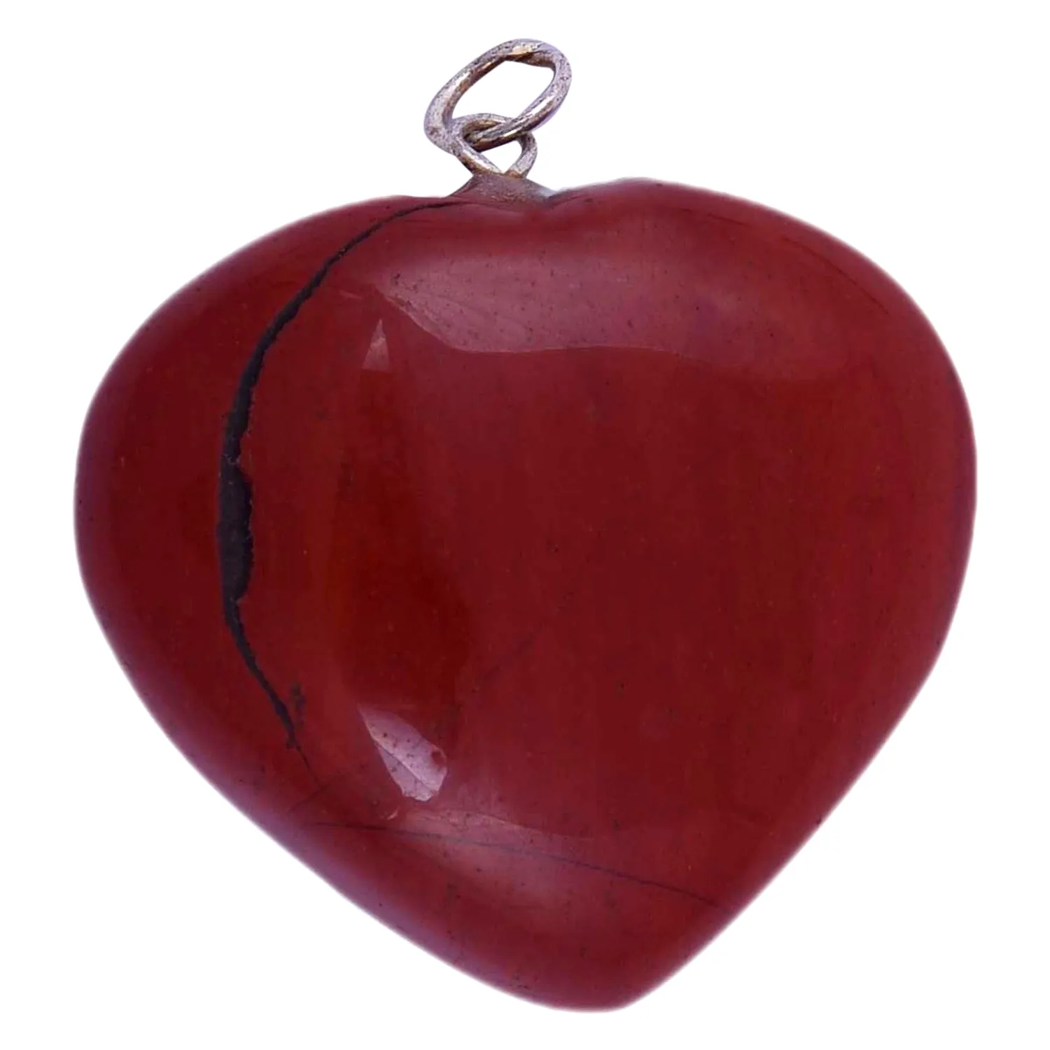 Red Jasper Heart Pendant for Reiki Healing and Crystal Healing,Traditional Astrological Pendant for Women and Mens | Lucky Charm Positive Vibes Energy | Necklace,Pendant,Gifts(KI_30) by Krishna Impex