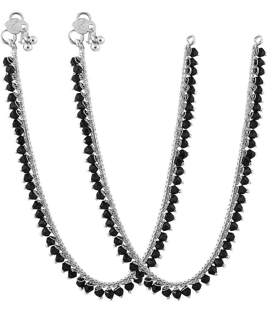 HEER COLLECTION - Silver Anklets ( Pack of 2 ) view 2