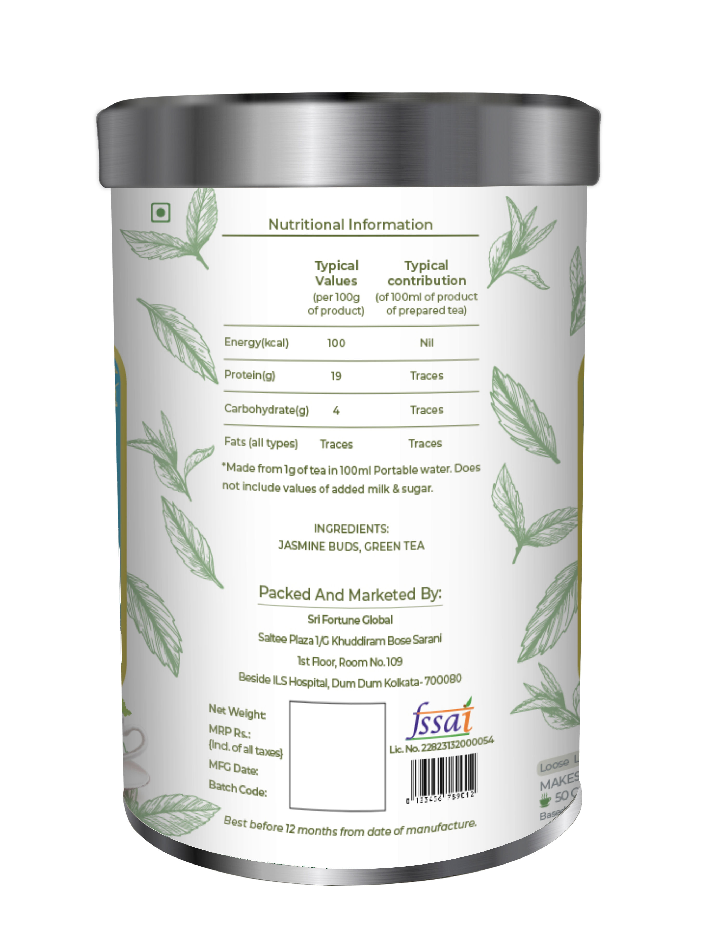 The Three Tattvas Jasmine Green Tea 50gms view 2