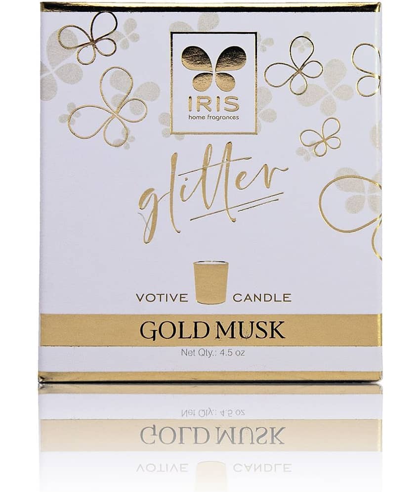 Iris Home Fragrances Gold Votive Jar Candle 8.35 cm ( Pack of 1 ) view 2